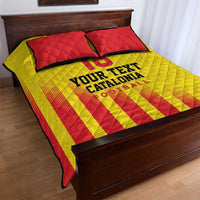 Custom Catalonia Football Quilt Bed Set Seleccio de futbol de Catalunya