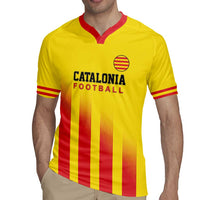 Custom Catalonia Football Rugby Jersey Seleccio de futbol de Catalunya