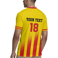 Custom Catalonia Football Rugby Jersey Seleccio de futbol de Catalunya