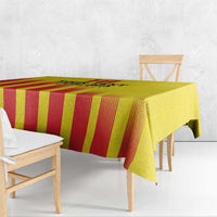 Custom Catalonia Football Tablecloth Seleccio de futbol de Catalunya