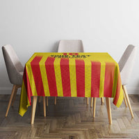 Custom Catalonia Football Tablecloth Seleccio de futbol de Catalunya