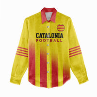 Custom Catalonia Football Women Casual Shirt Seleccio de futbol de Catalunya