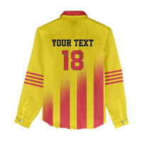 Custom Catalonia Football Women Casual Shirt Seleccio de futbol de Catalunya
