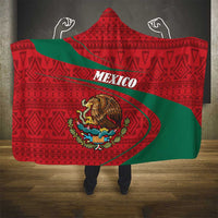 Mexico Coat Of Arms Hooded Blanket With Folk Pattern