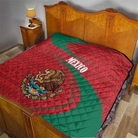 Mexico Coat Of Arms Quilt With Folk Pattern - Wonder Print Shop