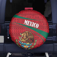 Mexico Coat Of Arms Spare Tire Cover With Folk Pattern - Wonder Print Shop