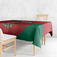 Mexico Coat Of Arms Tablecloth With Folk Pattern - Wonder Print Shop