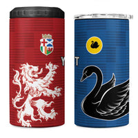Custom British Lions Western Force 4 in 1 Can Cooler Tumbler Unique Style - Wonder Print Shop