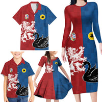 Custom British Lions Western Force Family Matching Long Sleeve Bodycon Dress and Hawaiian Shirt Unique Style - Wonder Print Shop