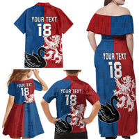 Custom British Lions Western Force Family Matching Off Shoulder Maxi Dress and Hawaiian Shirt Unique Style - Wonder Print Shop