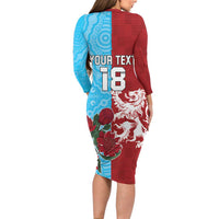 Custom British Lions Waratahs Family Matching Long Sleeve Bodycon Dress and Hawaiian Shirt Unique Style - Wonder Print Shop