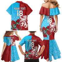 Custom British Lions Waratahs Family Matching Mermaid Dress and Hawaiian Shirt Unique Style - Wonder Print Shop