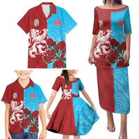 Custom British Lions Waratahs Family Matching Puletasi and Hawaiian Shirt Unique Style - Wonder Print Shop