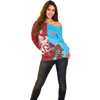 Custom British Lions Waratahs Off Shoulder Sweater Unique Style - Wonder Print Shop