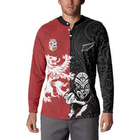 Custom British Lions New Zealand Button Sweatshirt Unique Style - Wonder Print Shop