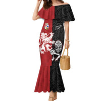 Custom British Lions New Zealand Family Matching Mermaid Dress and Hawaiian Shirt Unique Style - Wonder Print Shop