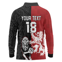 Custom British Lions New Zealand Long Sleeve Polo Shirt Unique Style - Wonder Print Shop
