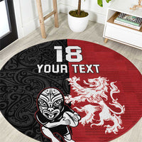 Custom British Lions New Zealand Round Carpet Unique Style - Wonder Print Shop