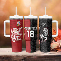 Custom British Lions New Zealand Tumbler With Handle Unique Style - Wonder Print Shop