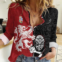 Custom British Lions New Zealand Women Casual Shirt Unique Style - Wonder Print Shop