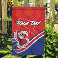 Personalized Costa Rica Independence Day Since 1821 Garden Flag Folk Dancer with Folk Art Pattern - Wonder Print Shop