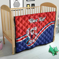 Personalized Costa Rica Independence Day Since 1821 Quilt Folk Dancer with Folk Art Pattern - Wonder Print Shop