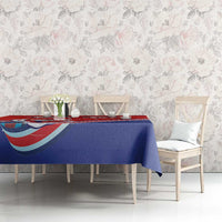 Personalized Costa Rica Independence Day Since 1821 Tablecloth Folk Dancer with Folk Art Pattern - Wonder Print Shop