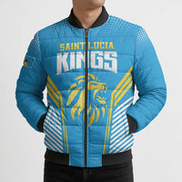 Custom Saint Lucia Kings Cricket Bomber Puffer Jacket Beinspired Go Champion - Wonder Print Shop