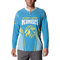 Custom Saint Lucia Kings Cricket Button Sweatshirt Beinspired Go Champion - Wonder Print Shop
