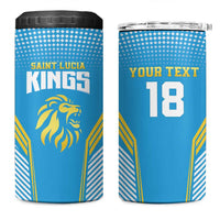 Custom Saint Lucia Kings Cricket 4 in 1 Can Cooler Tumbler Beinspired Go Champion - Wonder Print Shop