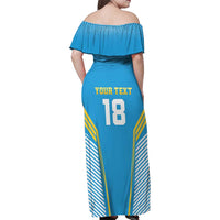 Custom Saint Lucia Kings Cricket Family Matching Off Shoulder Maxi Dress and Hawaiian Shirt Beinspired Go Champion - Wonder Print Shop