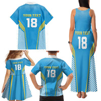 Custom Saint Lucia Kings Cricket Family Matching Tank Maxi Dress and Hawaiian Shirt Beinspired Go Champion - Wonder Print Shop