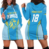 Custom Saint Lucia Kings Cricket Hoodie Dress Beinspired Go Champion - Wonder Print Shop