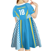 Custom Saint Lucia Kings Cricket Kid Short Sleeve Dress Beinspired Go Champion - Wonder Print Shop