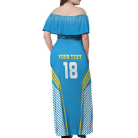 Custom Saint Lucia Kings Cricket Off Shoulder Maxi Dress Beinspired Go Champion - Wonder Print Shop