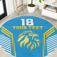 Custom Saint Lucia Kings Cricket Round Carpet Beinspired Go Champion - Wonder Print Shop