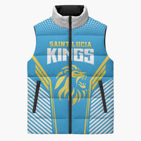 Custom Saint Lucia Kings Cricket Sleeveless Puffer Jacket Beinspired Go Champion - Wonder Print Shop