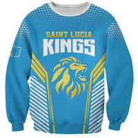 Custom Saint Lucia Kings Cricket Sweatshirt Beinspired Go Champion - Wonder Print Shop