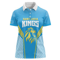 Custom Saint Lucia Kings Cricket Women Polo Shirt Beinspired Go Champion - Wonder Print Shop