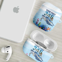 Personalized Cayman Islands 345 AirPods Case Watercolor Turtle - Wonder Print Shop