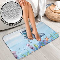 Personalized Cayman Islands 345 Bathroom Set Watercolor Turtle - Wonder Print Shop