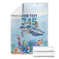 Personalized Cayman Islands 345 Blanket Watercolor Turtle - Wonder Print Shop