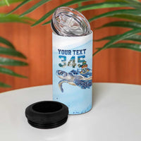 Personalized Cayman Islands 345 4 in 1 Can Cooler Tumbler Watercolor Turtle - Wonder Print Shop
