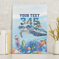 Personalized Cayman Islands 345 Canvas Wall Art Watercolor Turtle - Wonder Print Shop