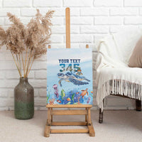 Personalized Cayman Islands 345 Canvas Wall Art Watercolor Turtle - Wonder Print Shop