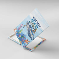 Personalized Cayman Islands 345 Canvas Wall Art Watercolor Turtle - Wonder Print Shop