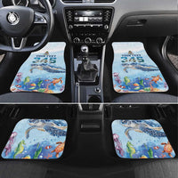 Personalized Cayman Islands 345 Car Mats Watercolor Turtle - Wonder Print Shop