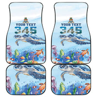 Personalized Cayman Islands 345 Car Mats Watercolor Turtle - Wonder Print Shop