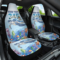 Personalized Cayman Islands 345 Car Seat Cover Watercolor Turtle - Wonder Print Shop