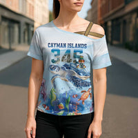 Personalized Cayman Islands 345 Cross Shoulder Shirt Watercolor Turtle - Wonder Print Shop